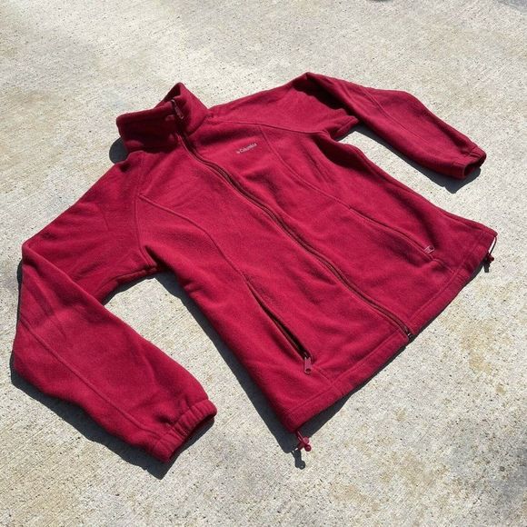 Columbia Women's Magenta Fleece Zip Up Size Large - Picture 2 of 11